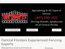 Tablet Screenshot of bigwoodysfence.com